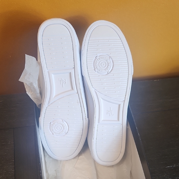 Ralph Lauren White and Blue Slip-On Shoes - Picture 3 of 6